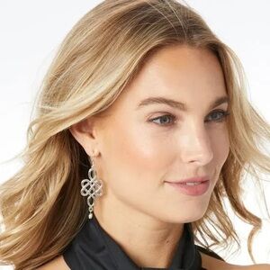 Brighton 🩶 Silver Interlok Knot French Wire Earrings